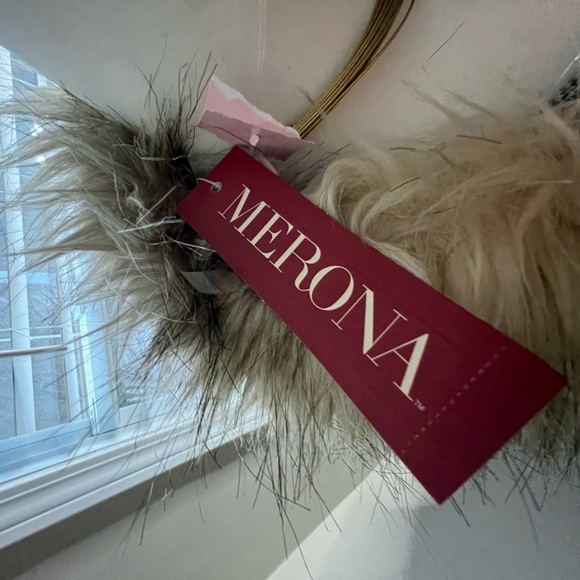 NWT Merona shawl with faux fur collar - Picture 15 of 16